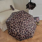 Women's Foldable Umbrella with Automatic Opening, Leopard Print
