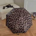 Women's Foldable Umbrella with Automatic Opening, Leopard Print