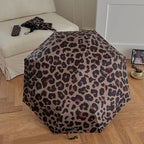 Women's Foldable Umbrella with Automatic Opening, Leopard Print