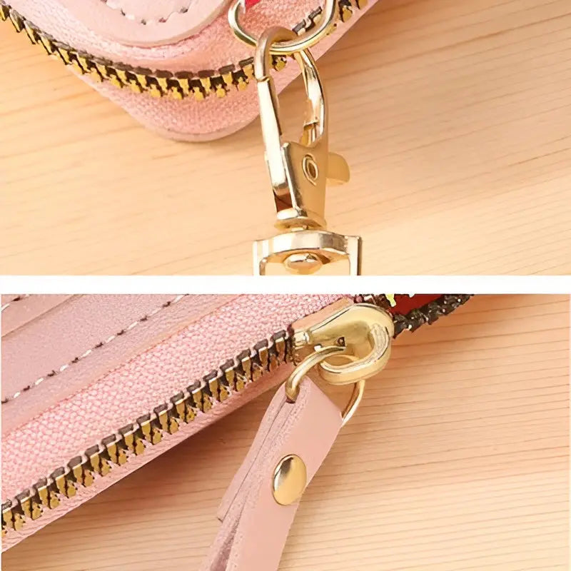 Women's Leather RFID-Blocking Shoulder Bag with Touchscreen Pocket