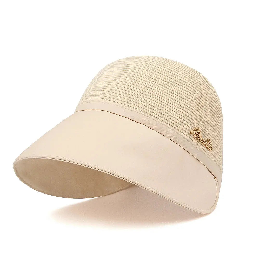 Women’s Lightweight Polyester Sun Hat, Adjustable Dual Brim, UPF 50+, 9 cm