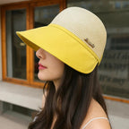 Women’s Lightweight Polyester Sun Hat, Adjustable Dual Brim, UPF 50+, 9 cm