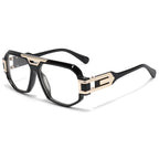 Women’s Square Frame Sunglasses with Decorative Gold Accents