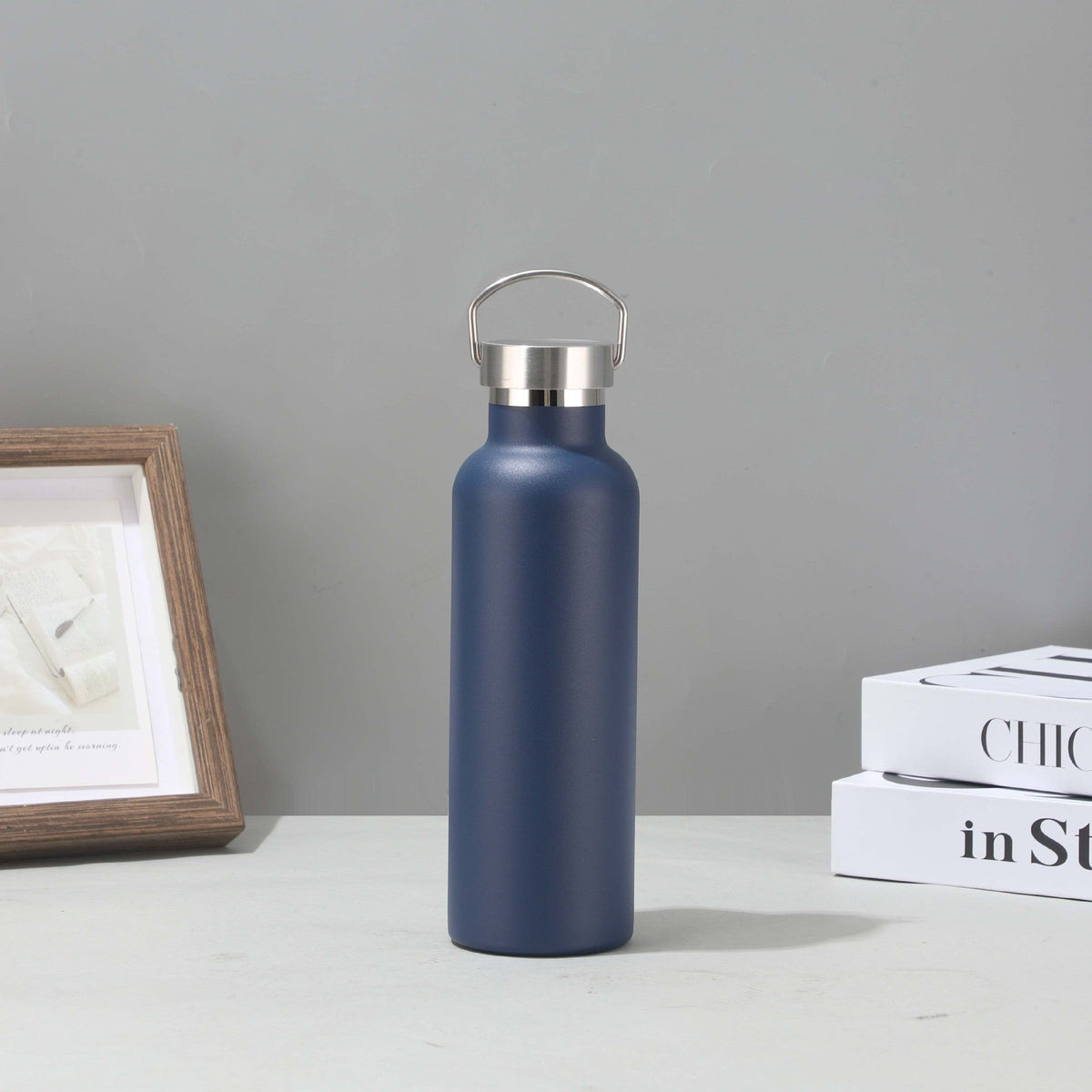 Women's Stainless Steel Insulated Water Bottle with Bamboo Lid