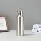Women's Stainless Steel Insulated Water Bottle with Bamboo Lid