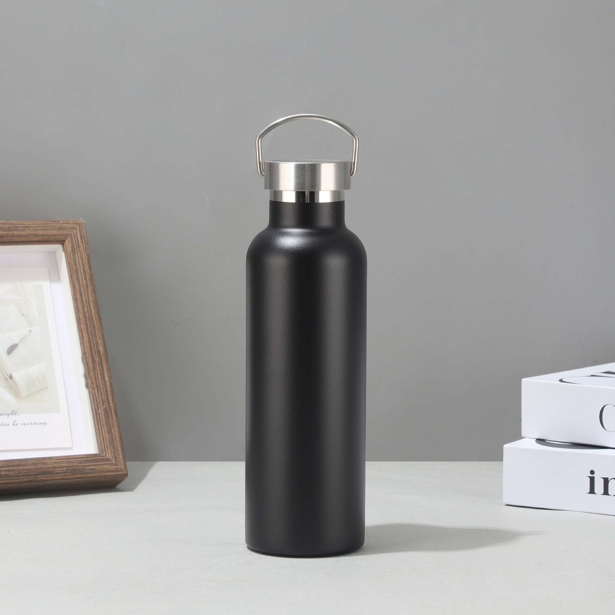 Women's Stainless Steel Insulated Water Bottle with Bamboo Lid