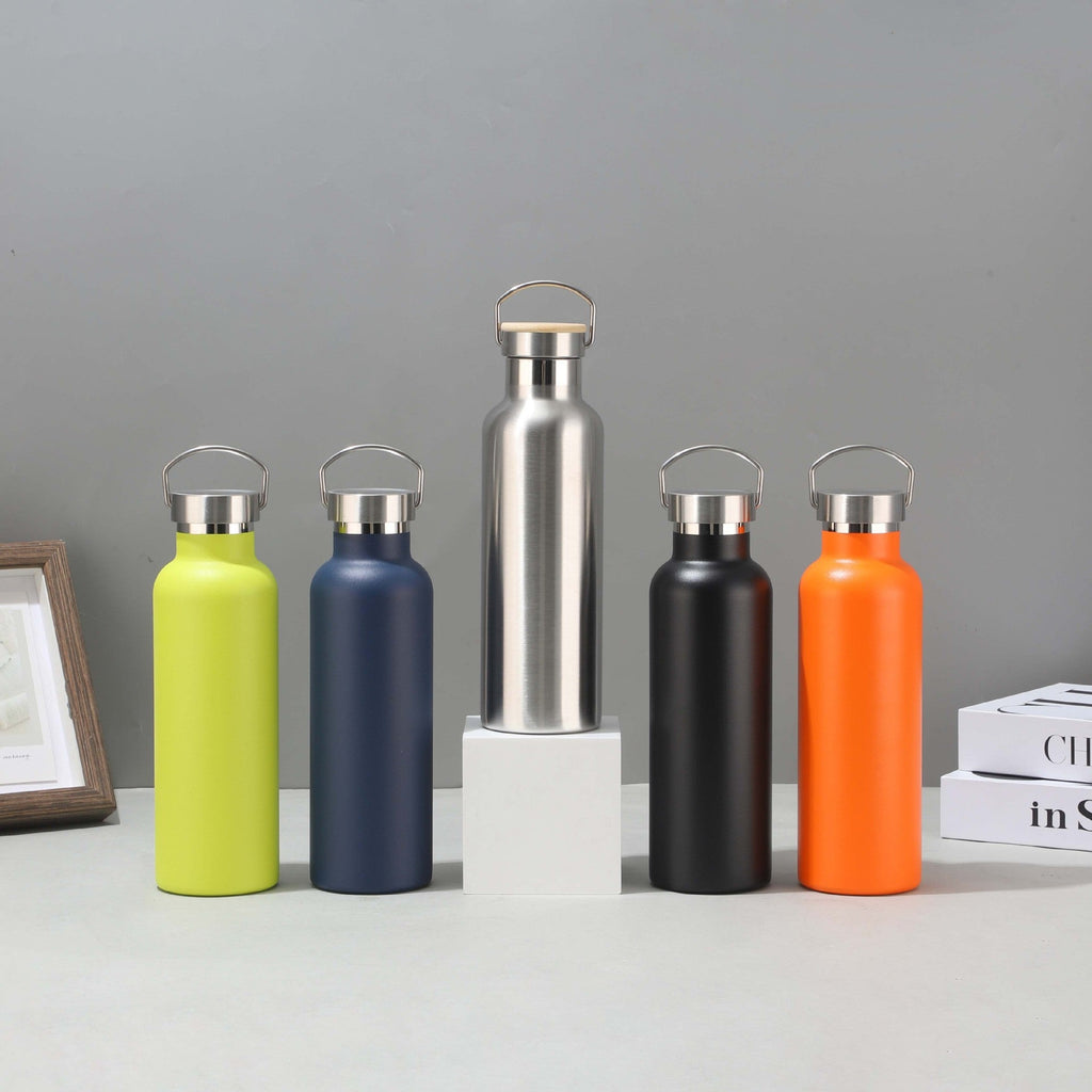 Women's Stainless Steel Insulated Water Bottle with Bamboo Lid