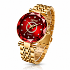 Women's Stainless Steel Watch with Gradient Sunburst Dial
