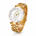 Women's Stainless Steel Watch with Gradient Sunburst Dial