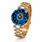 Women's Stainless Steel Watch with Gradient Sunburst Dial