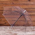 Women's Transparent Rain Umbrella with Ergonomic Handle