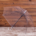Women's Transparent Rain Umbrella with Ergonomic Handle