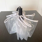 Women's Windproof Transparent Self-Supporting Compact Umbrella