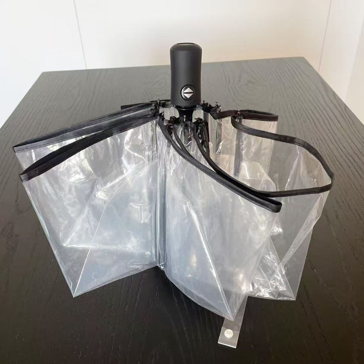 Women's Windproof Transparent Self-Supporting Compact Umbrella