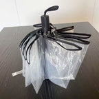 Women's Windproof Transparent Self-Supporting Compact Umbrella