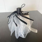 Women's Windproof Transparent Self-Supporting Compact Umbrella