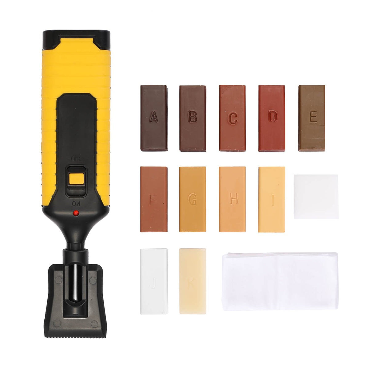 Wood Surface Repair Kit, 11 Wax Blocks & Heat Pen for Furniture
