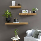 Wooden Secret Shelf with Hidden Storage, 53 × 17.5 × 5 cm