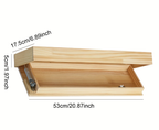 Wooden Secret Shelf with Hidden Storage, 53 × 17.5 × 5 cm