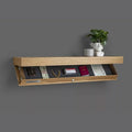 Wooden Secret Shelf with Hidden Storage, 53 × 17.5 × 5 cm