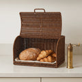 Woven Bread Basket with Lid