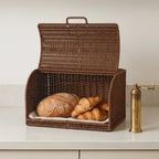 Woven Bread Basket with Lid