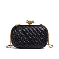 Woven Evening Clutch Bag with Detachable Chain Strap
