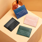 Woven Leather Card Holder
