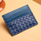 Woven Leather Card Holder