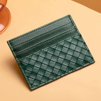Woven Leather Card Holder