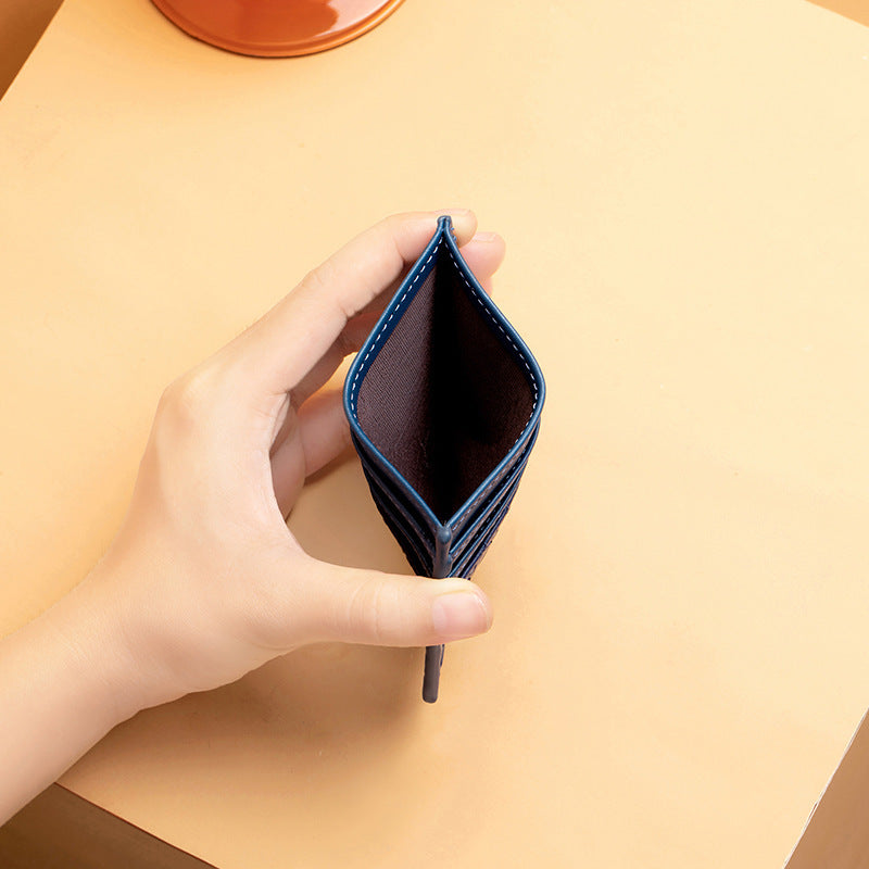 Woven Leather Card Holder