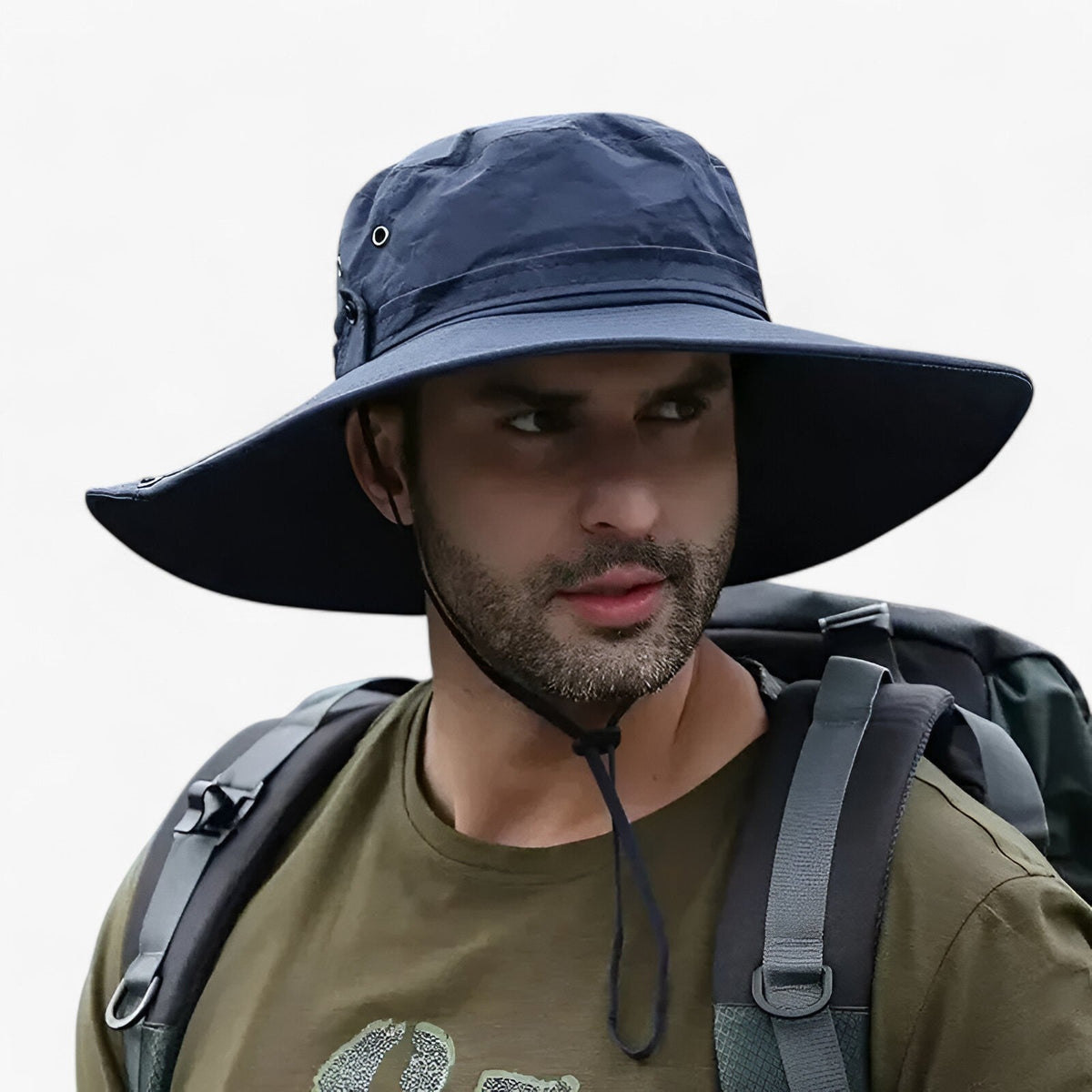 Zeno Outdoor Sun Hat with Mesh Panels, Drawstring, 58–60 cm