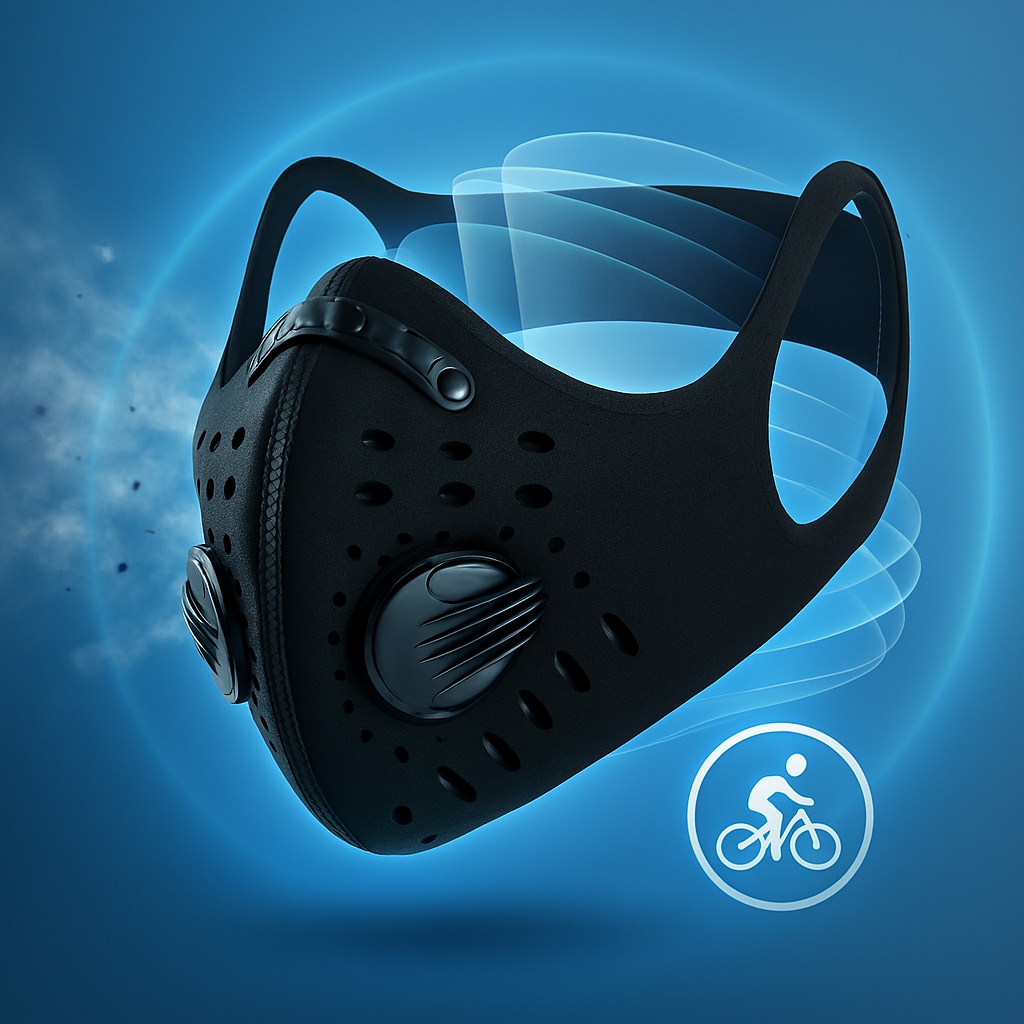 Face Mask Breathable Neoprene Anti Pollution - 5-Layer PM2.5 Filter, Reusable, view 2
