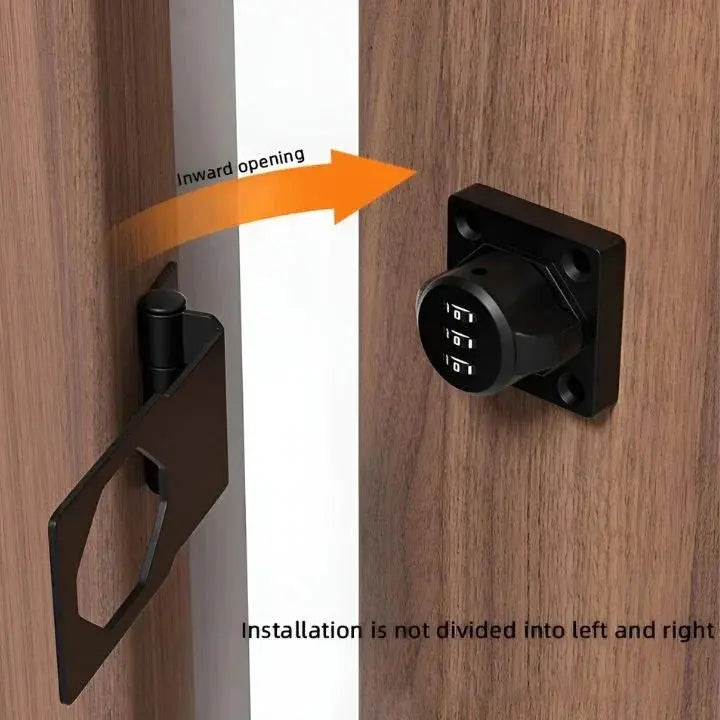 Zinc Alloy Keyless Combination Lock for Cabinets and Doors, 1,000+ Codes