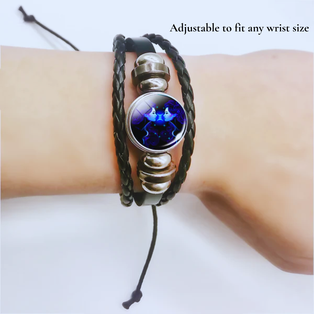 Zodiac Sign Bracelet, 16cm with 5cm Adjustable Chain